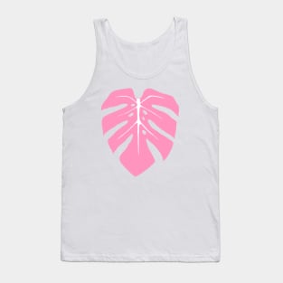 Baby Pink Monstera Leaf Tank Top